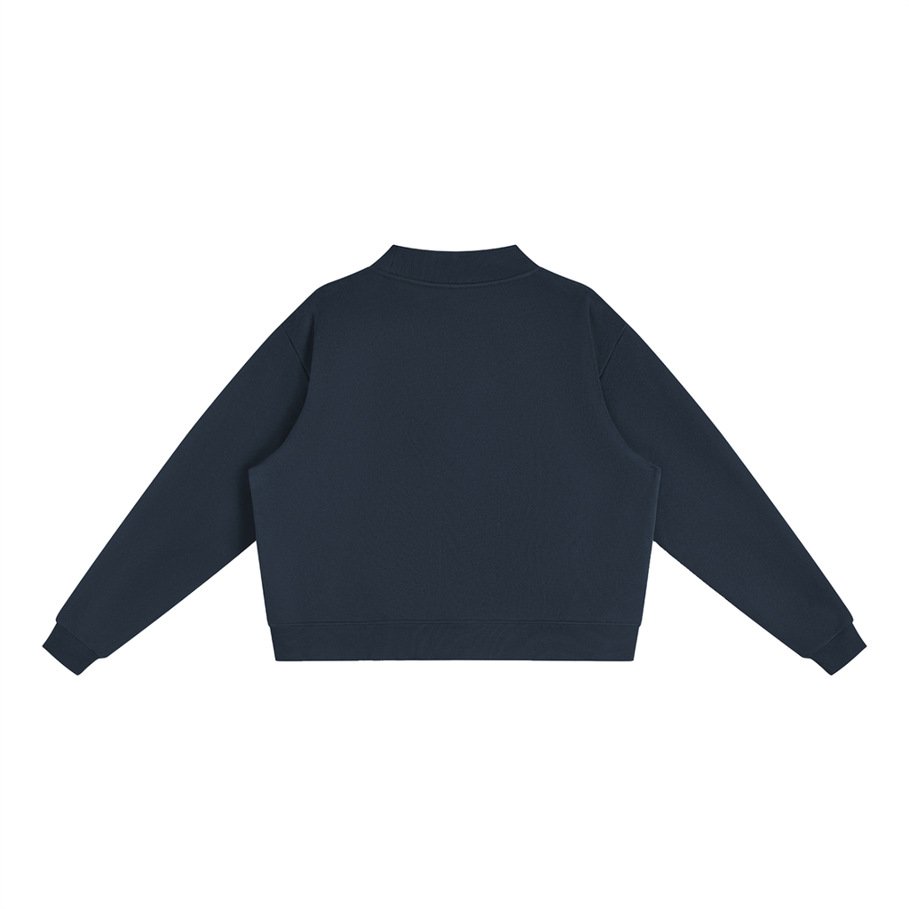 The Navy Crown Mock-Neck