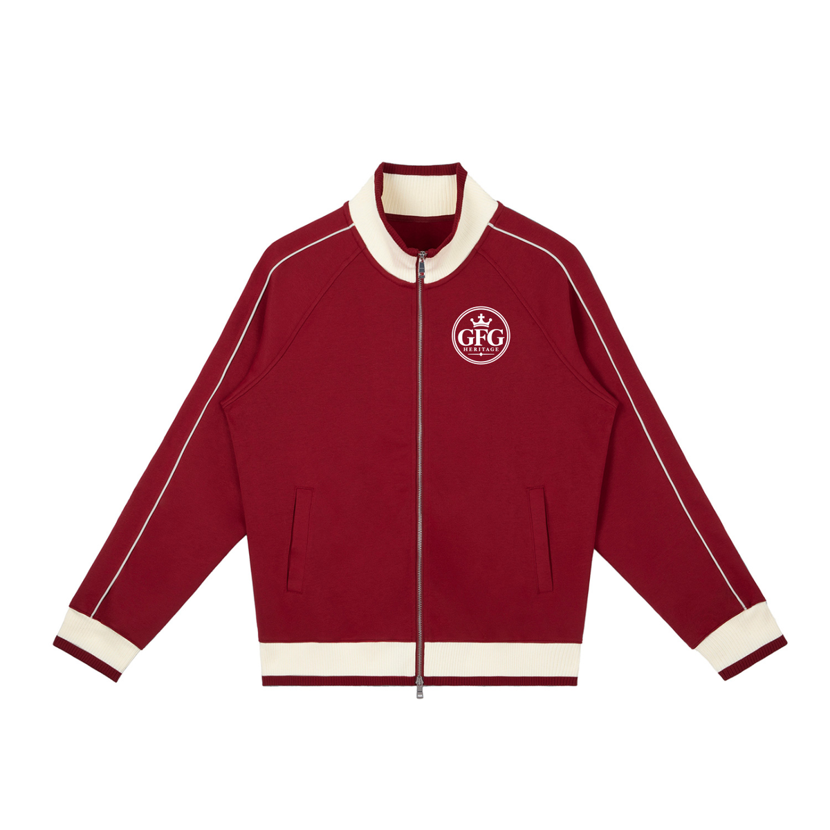 The GFG Heritage Raglan Zip Track Jacket — Crest Badge