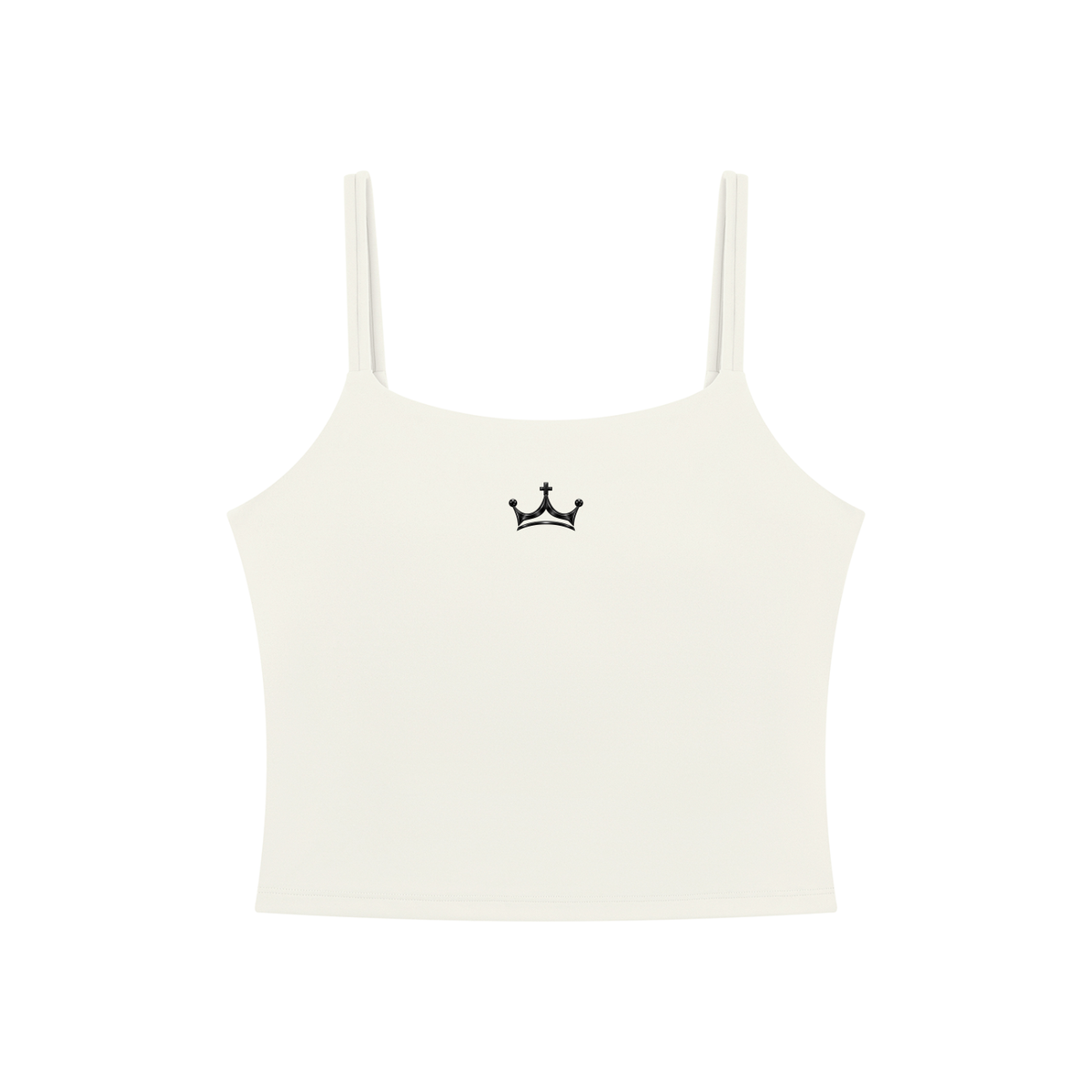 The GFG Heritage Yoga Crop Tank — Black Crown