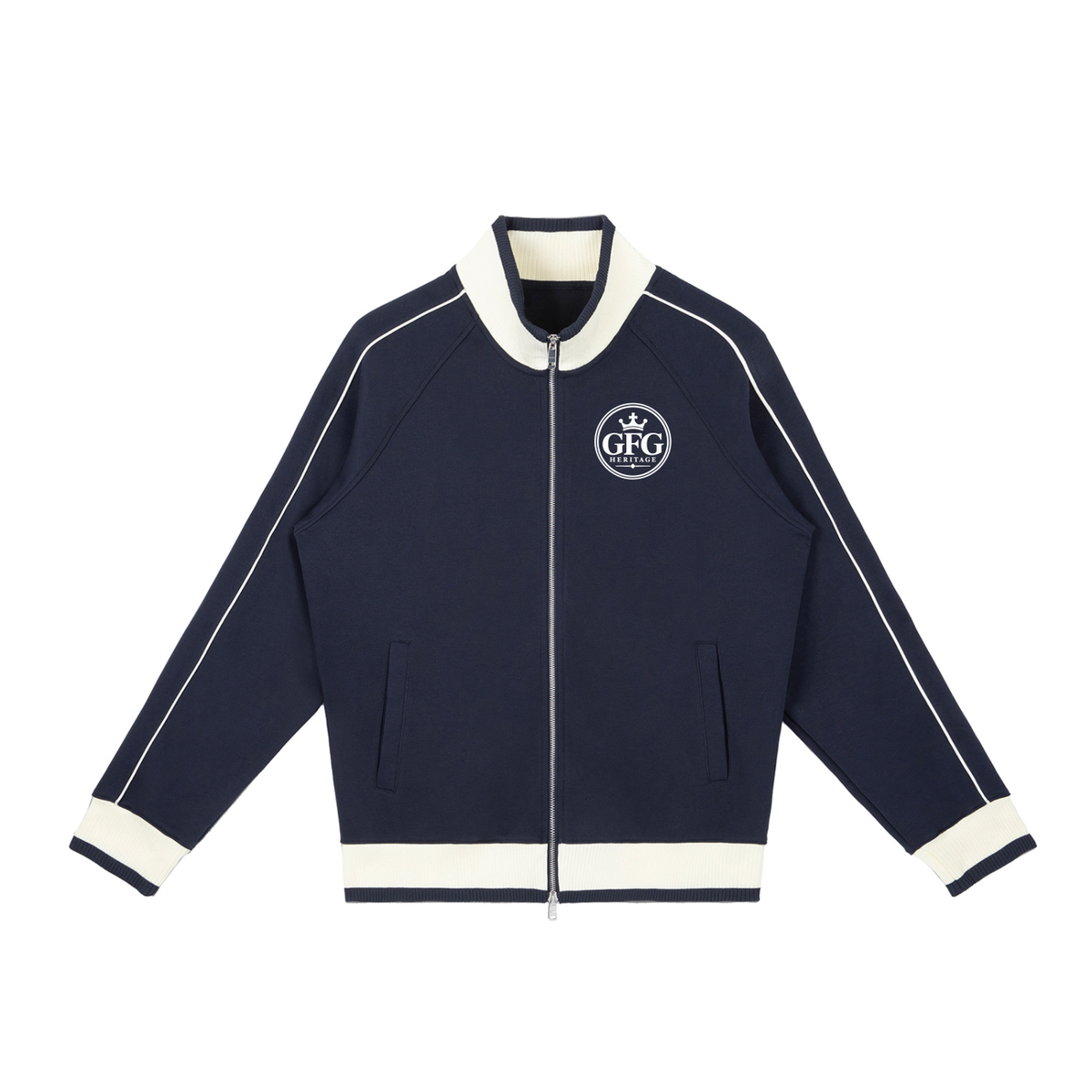 The GFG Heritage Raglan Zip Track Jacket — Crest Badge