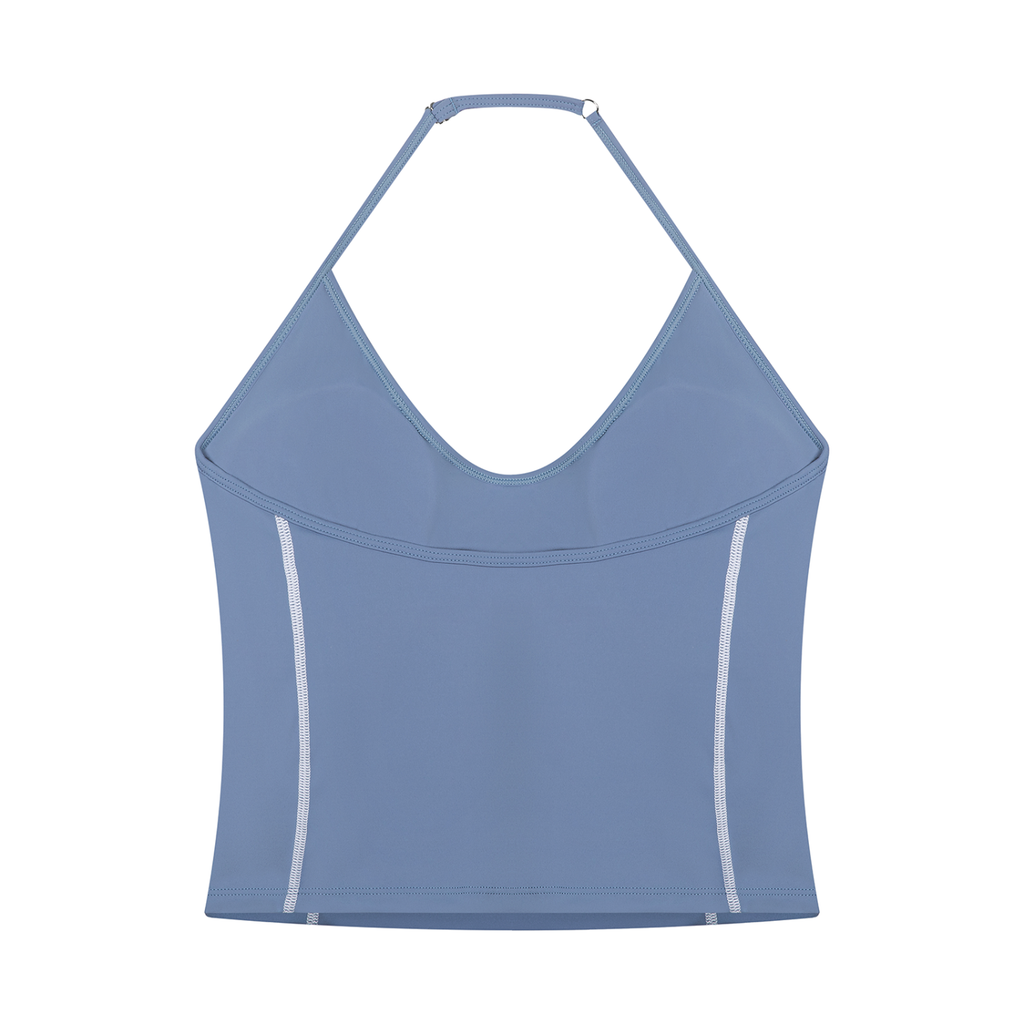 The GFG Heritage Halter Yoga Tank — White Crown