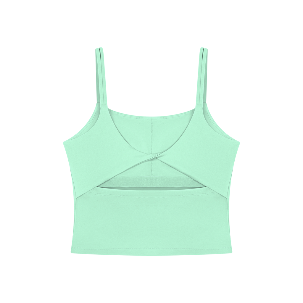 The GFG Heritage Yoga Crop Tank — Black Crown
