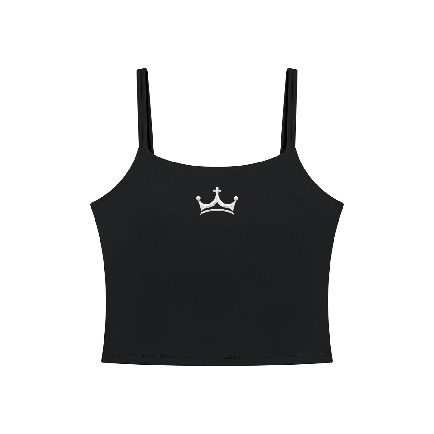 The GFG Heritage Yoga Crop Tank — White Crown