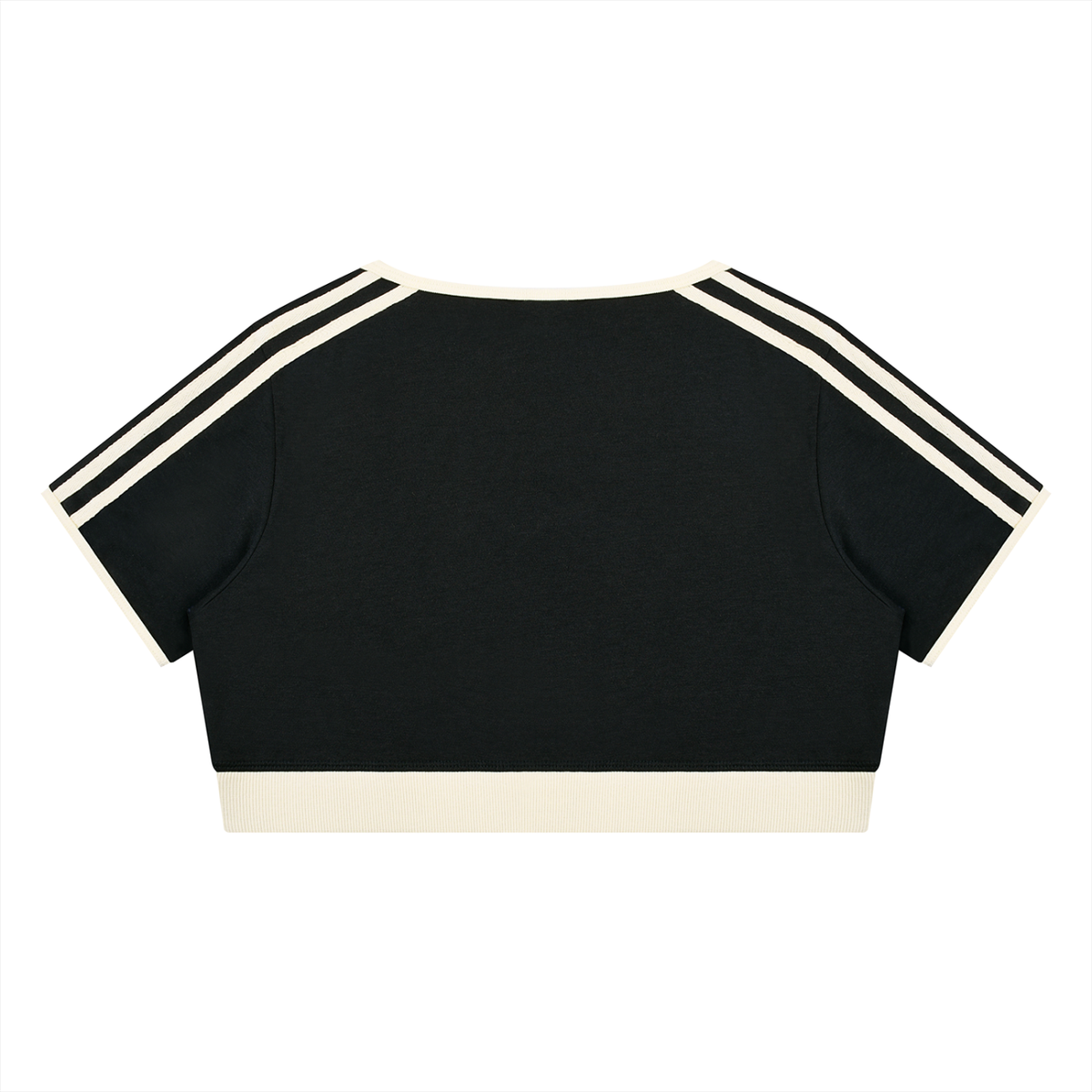 The GFG Heritage Color Block Crop Tee — White Crown