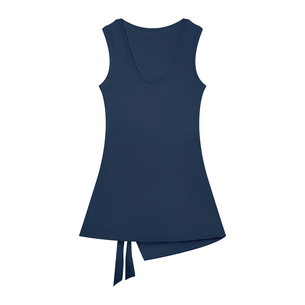 The GFG Heritage Wrap-Tie Dress — White Crown