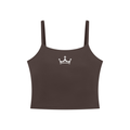 The GFG Heritage Yoga Crop Tank — White Crown