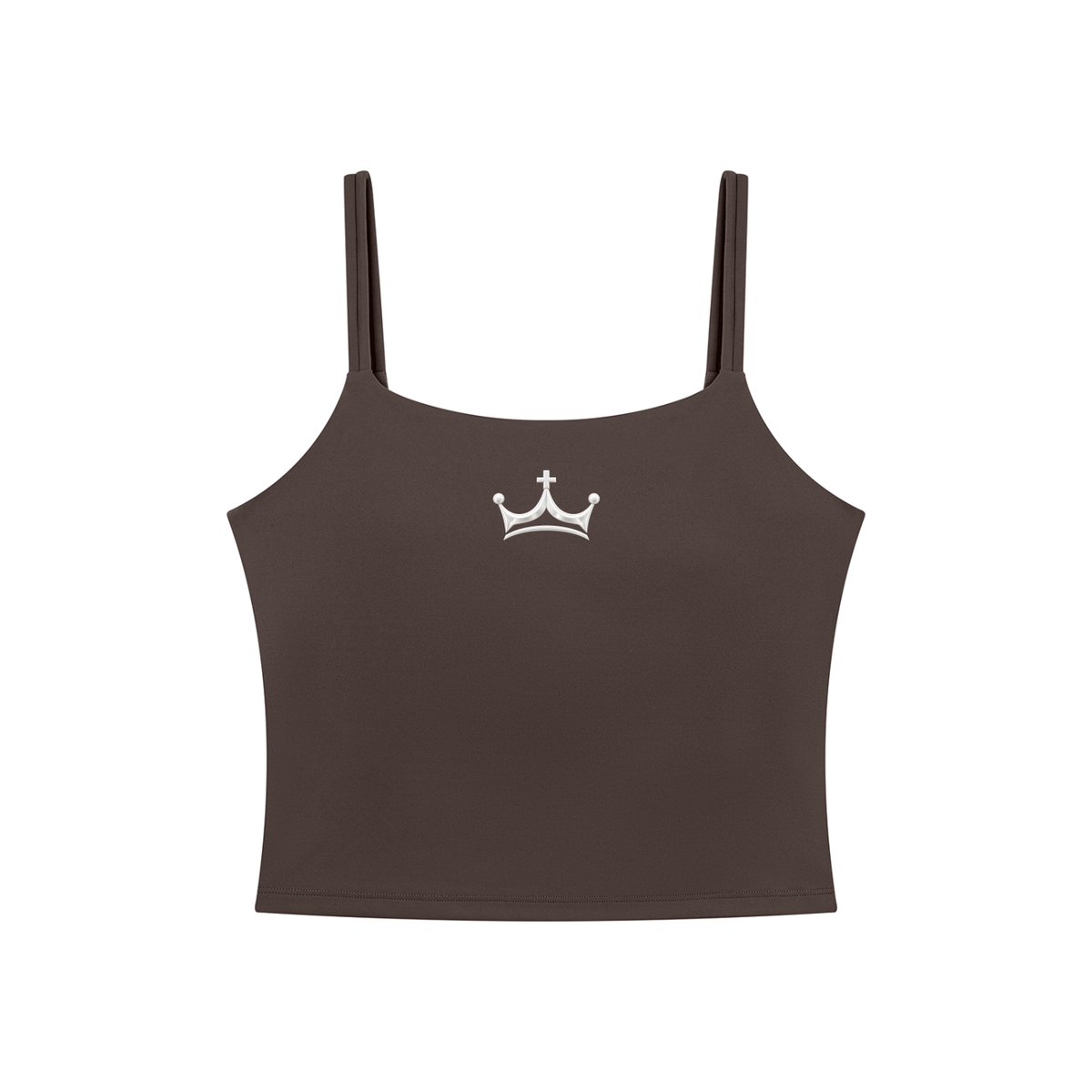 The GFG Heritage Yoga Crop Tank — White Crown