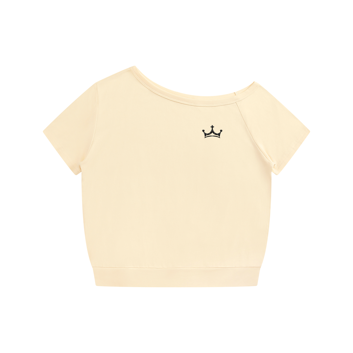 The GFG Heritage Off-the-Shoulder Tee — Black Crown