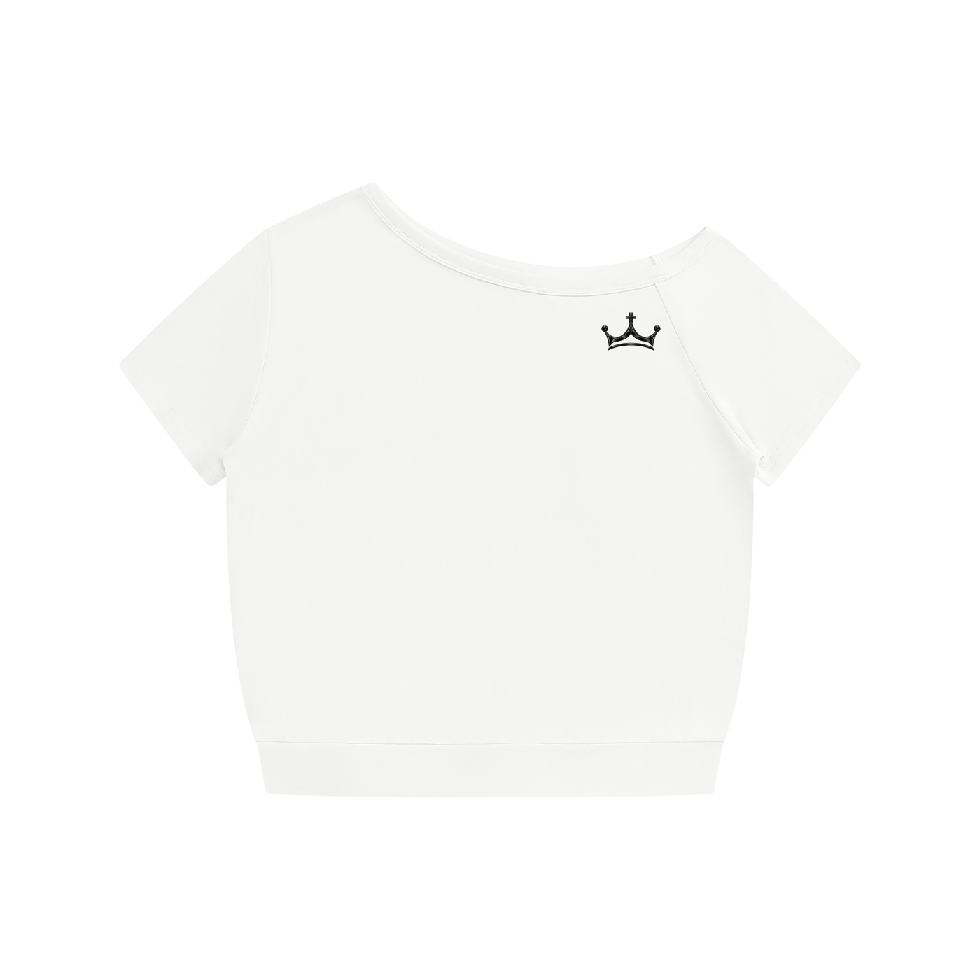 The GFG Heritage Off-the-Shoulder Tee — Black Crown
