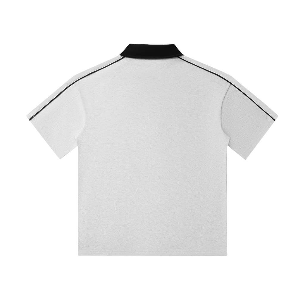 The GFG Heritage Contrast-Collar Polo — Black Crown