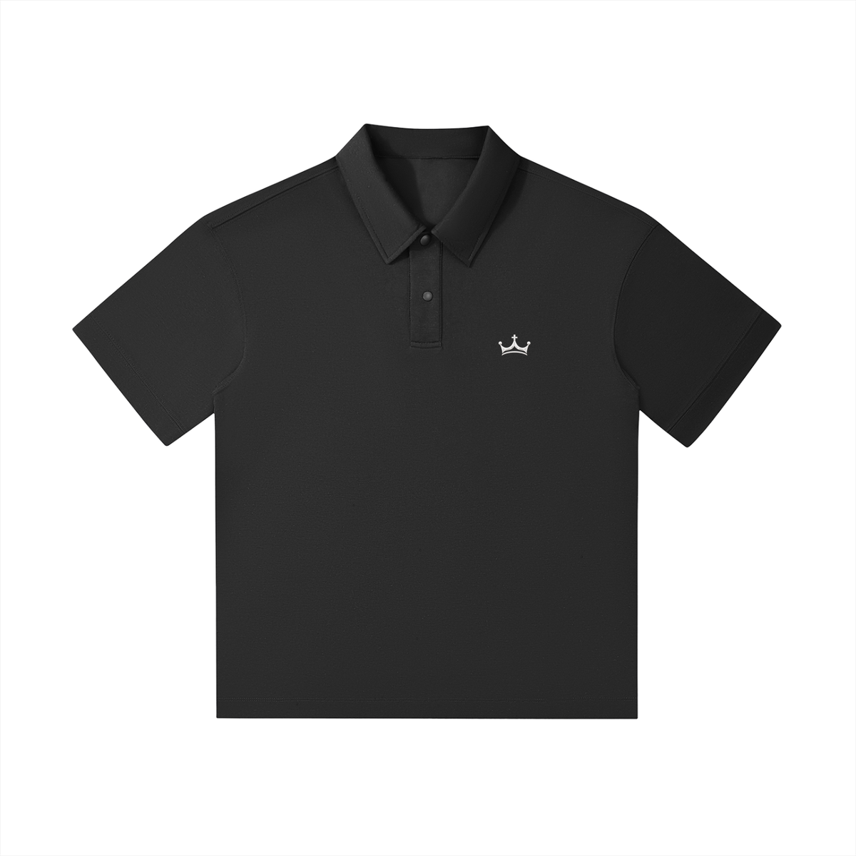 The GFG Heritage Drop-Shoulder Polo — White Crown