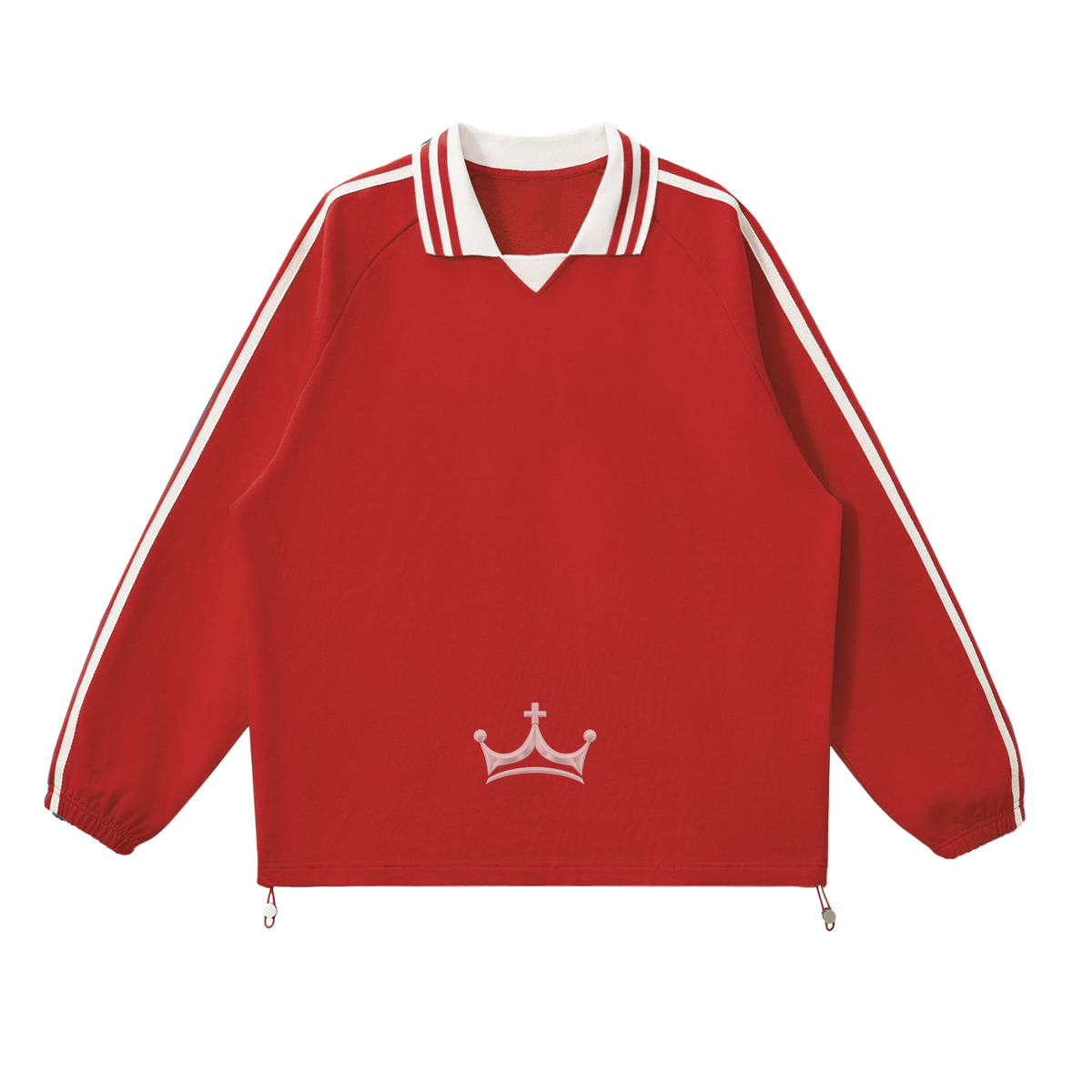 The GFG Heritage Lapel Collar Sweatshirt — White Crown