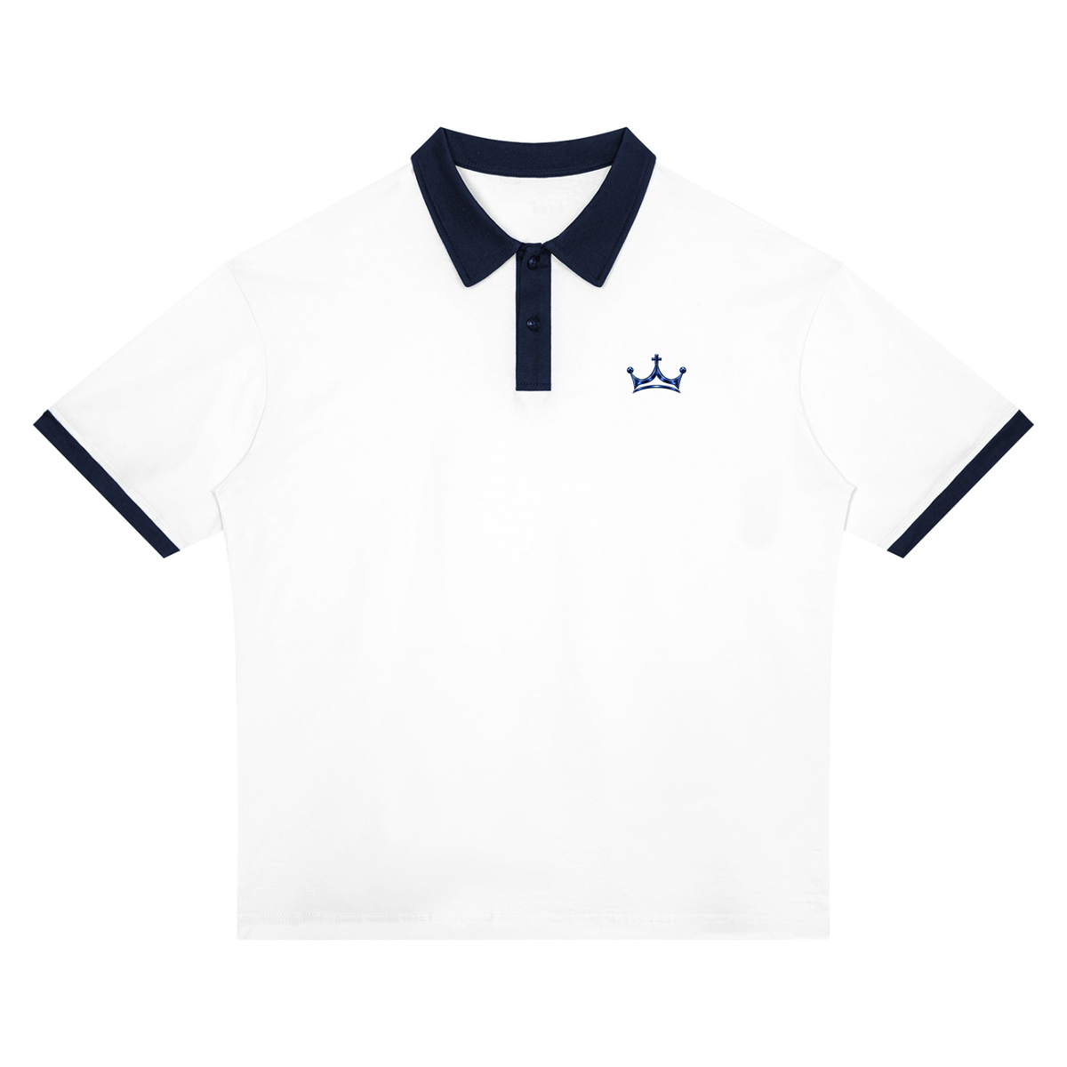 The GFG Heritage Colour Block Polo — Navy Crown
