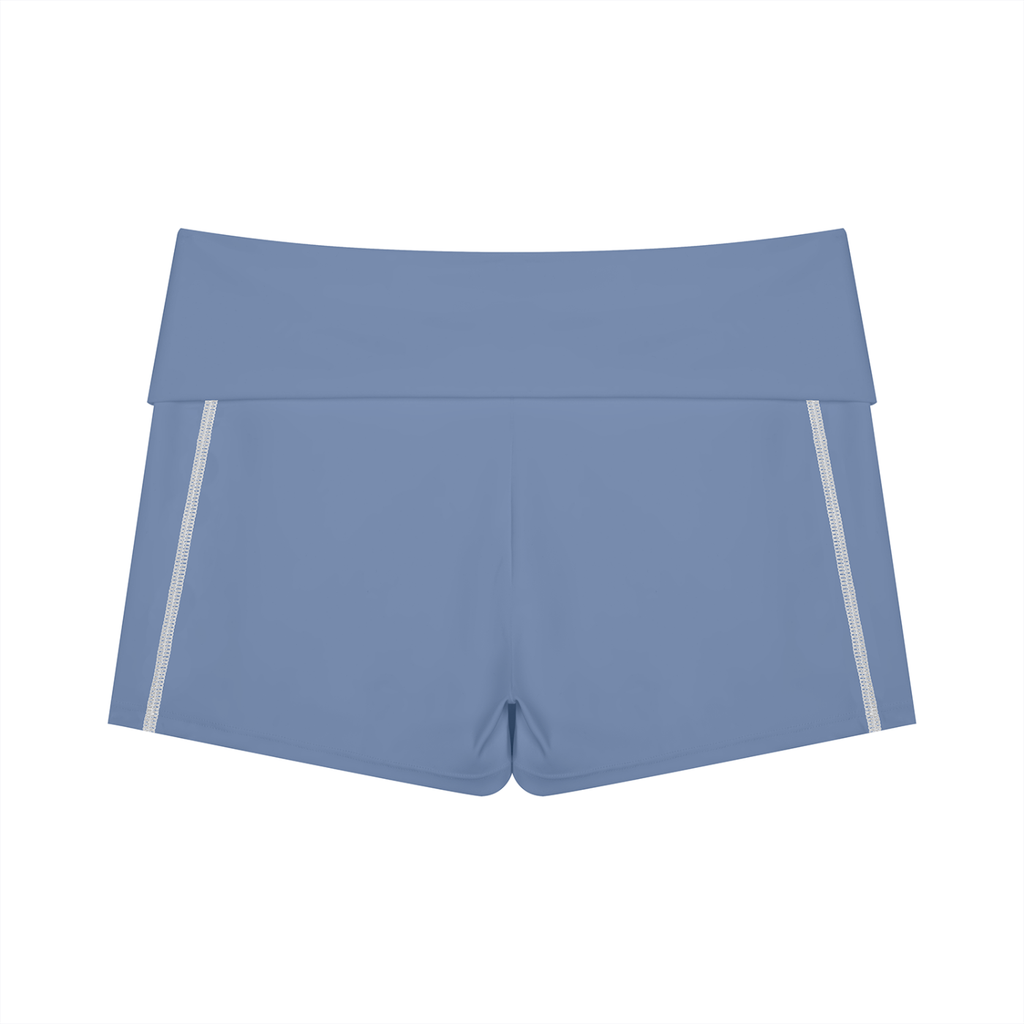 The GFG Heritage Yoga Biker Shorts — White Crown