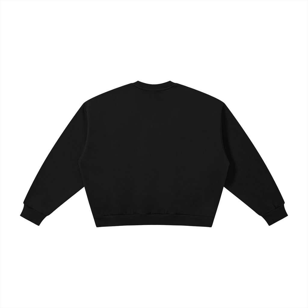The GFG Heritage Boxy Fleece Crewneck — White Lettering