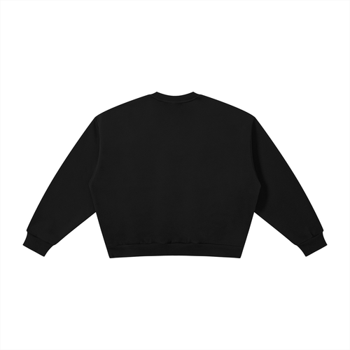 The GFG Heritage Boxy Fleece Crewneck — White Lettering