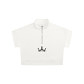 The GFG Heritage Quarter-Zip Crop Sweatshirt — Black Crown