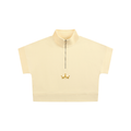 The GFG Heritage Quarter-Zip Crop Sweatshirt — Gold Crown