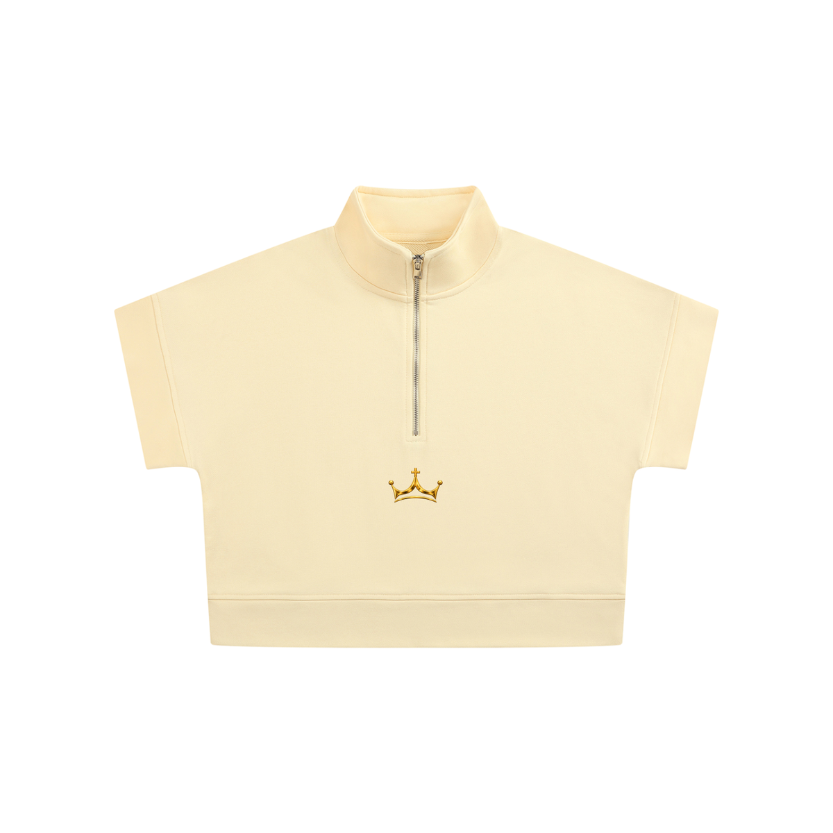 The GFG Heritage Quarter-Zip Crop Sweatshirt — Gold Crown