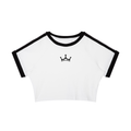The GFG Heritage Collegiate Crop Tee — Black Crown