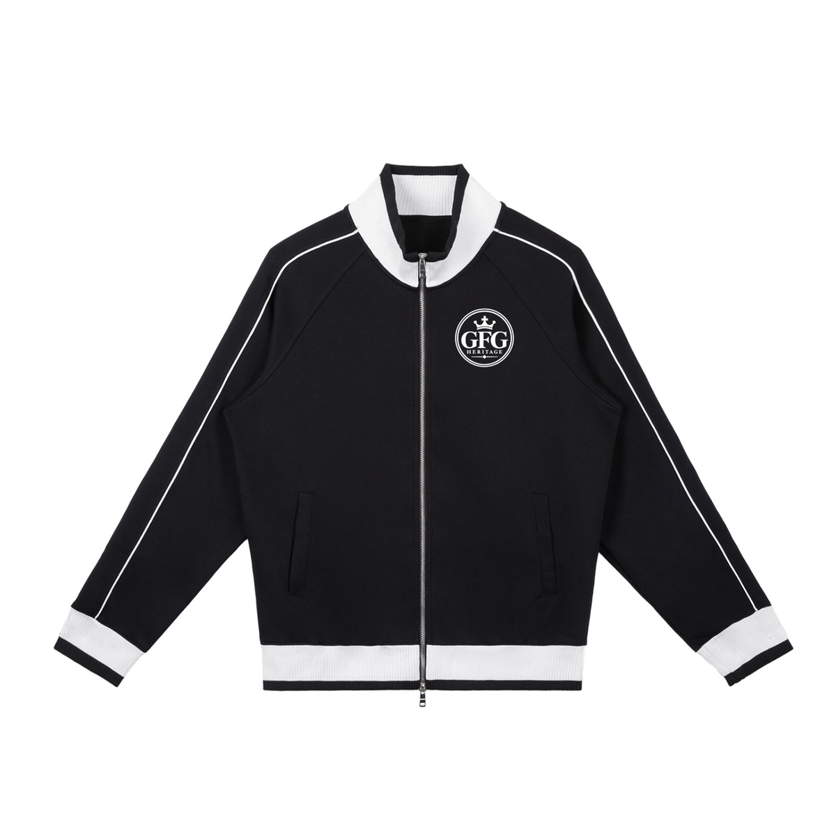 The GFG Heritage Raglan Zip Track Jacket — Crest Badge