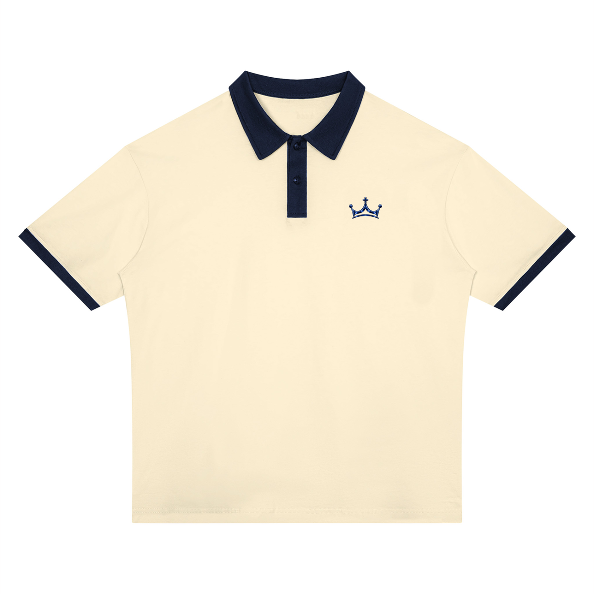 The GFG Heritage Colour Block Polo — Navy Crown