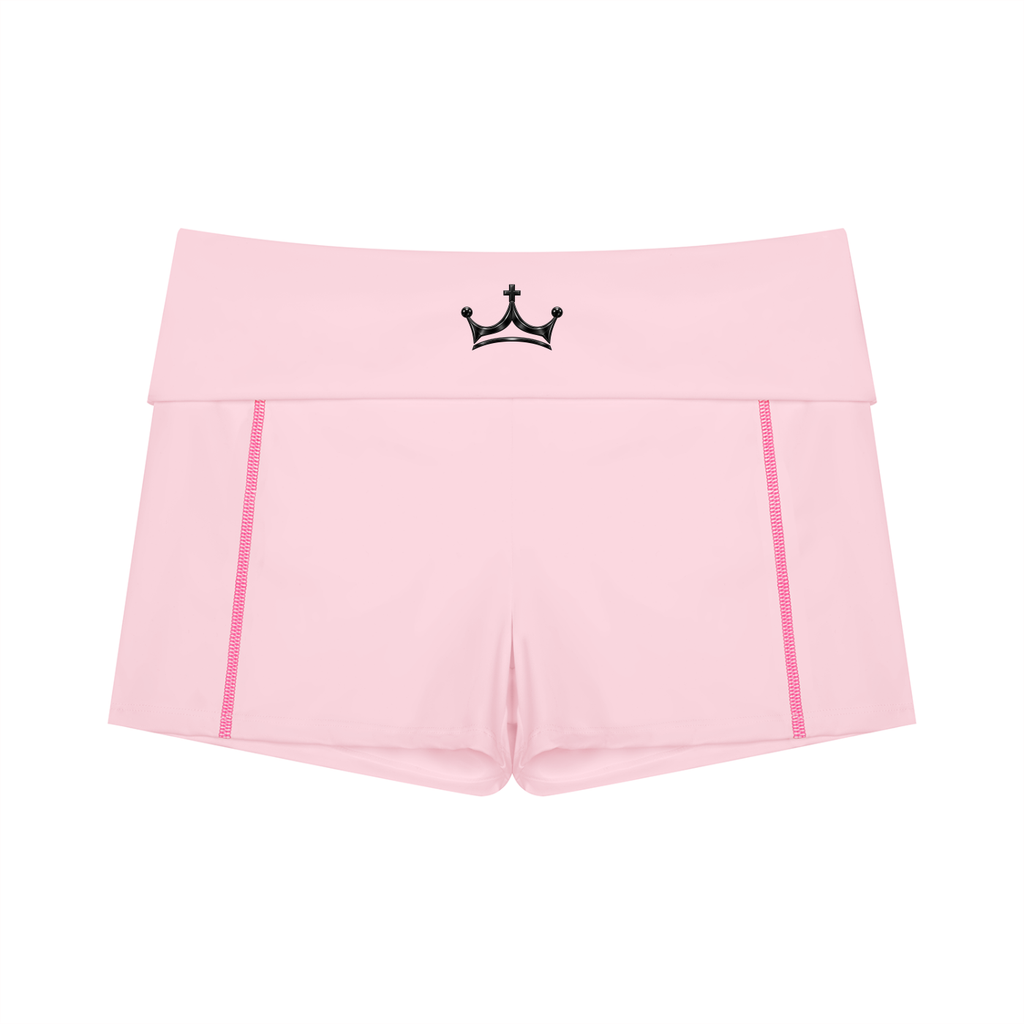 The GFG Heritage Yoga Biker Shorts — Black Crown
