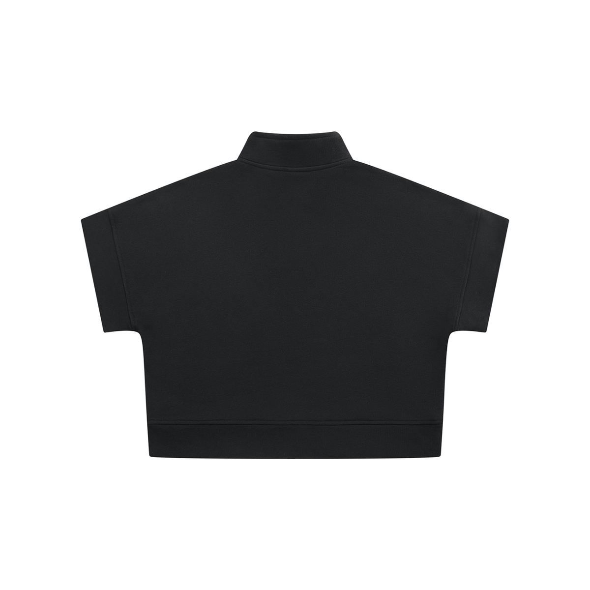 The GFG Heritage Quarter-Zip Crop Sweatshirt — White Crown