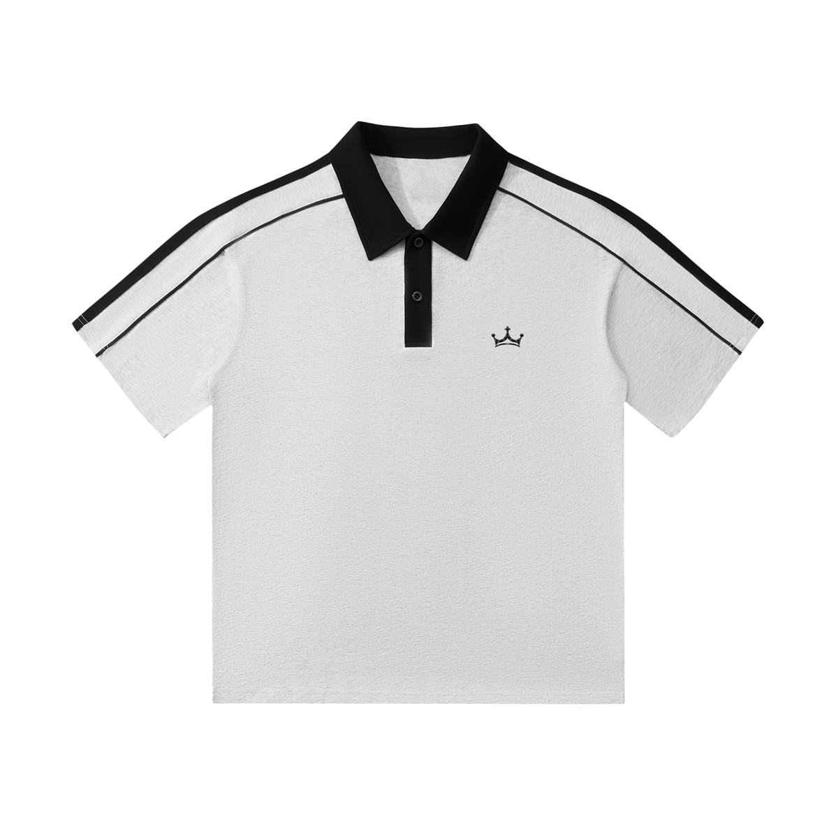 The GFG Heritage Contrast-Collar Polo — Black Crown