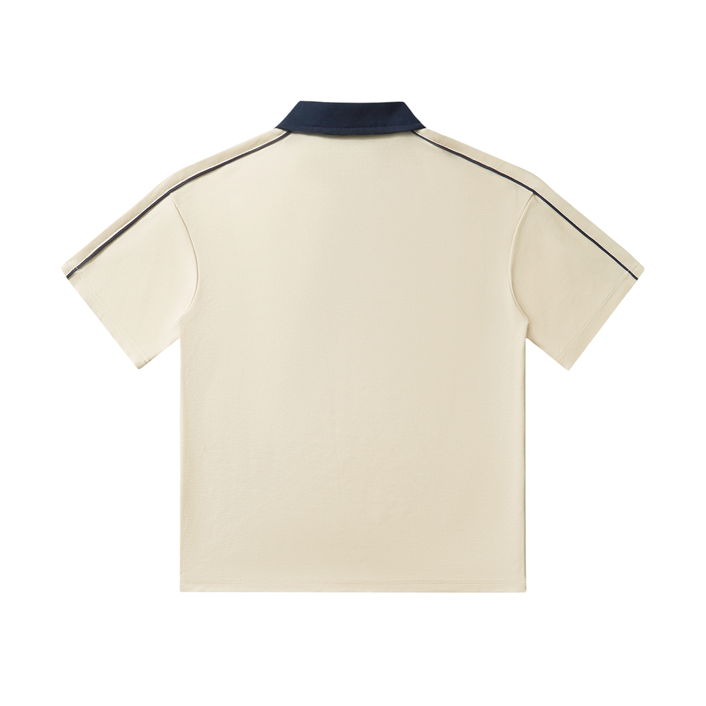 The GFG Heritage Contrast-Collar Polo — Black Crown
