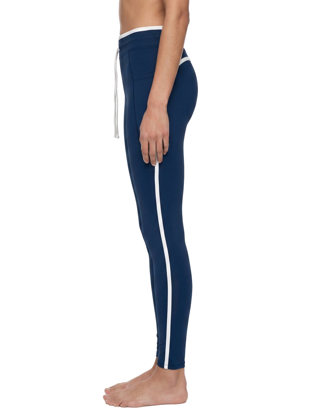 The GFG Heritage Side Stripe Yoga Leggings — White Crown