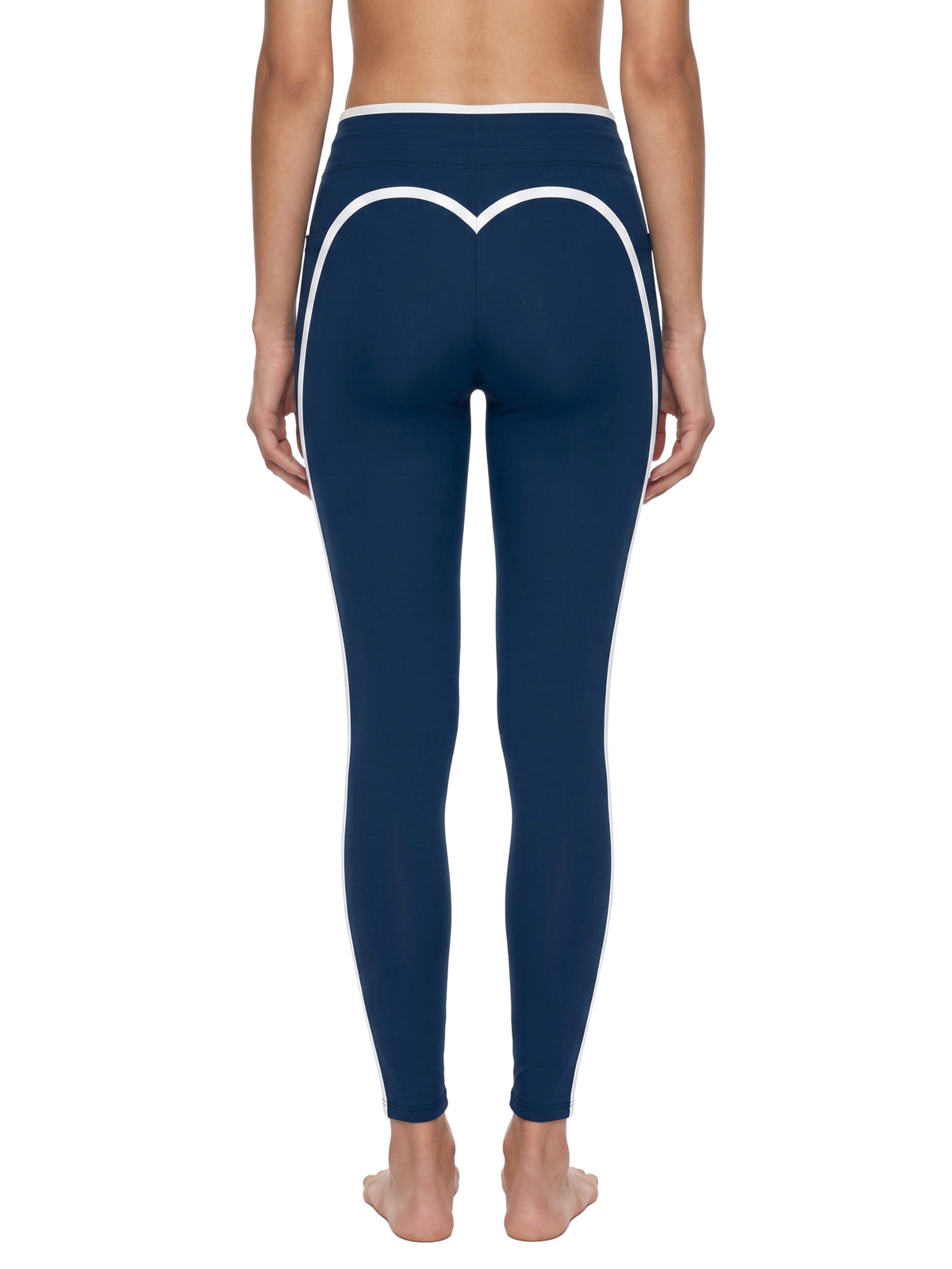 The GFG Heritage Side Stripe Yoga Leggings — White Crown