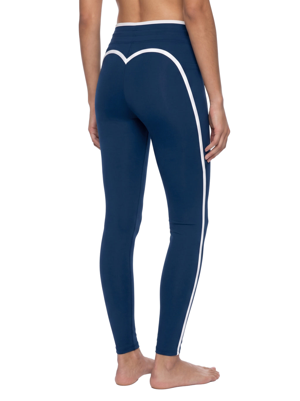 The GFG Heritage Side Stripe Yoga Leggings — White Crown