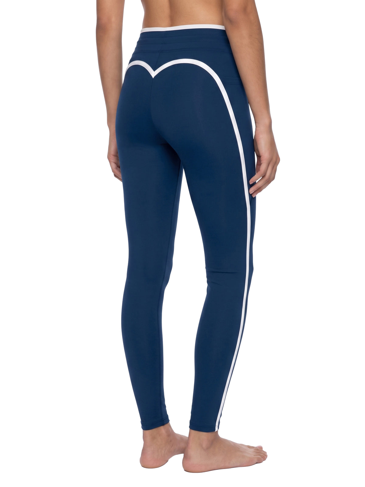 The GFG Heritage Side Stripe Yoga Leggings — White Crown