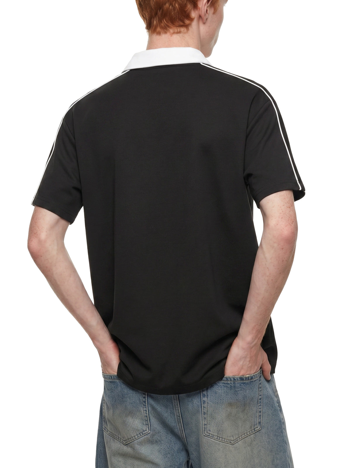The GFG Heritage Contrast-Collar Polo — White Crown