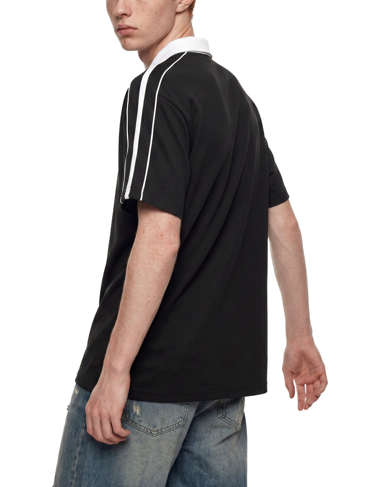 The GFG Heritage Contrast-Collar Polo — White Crown