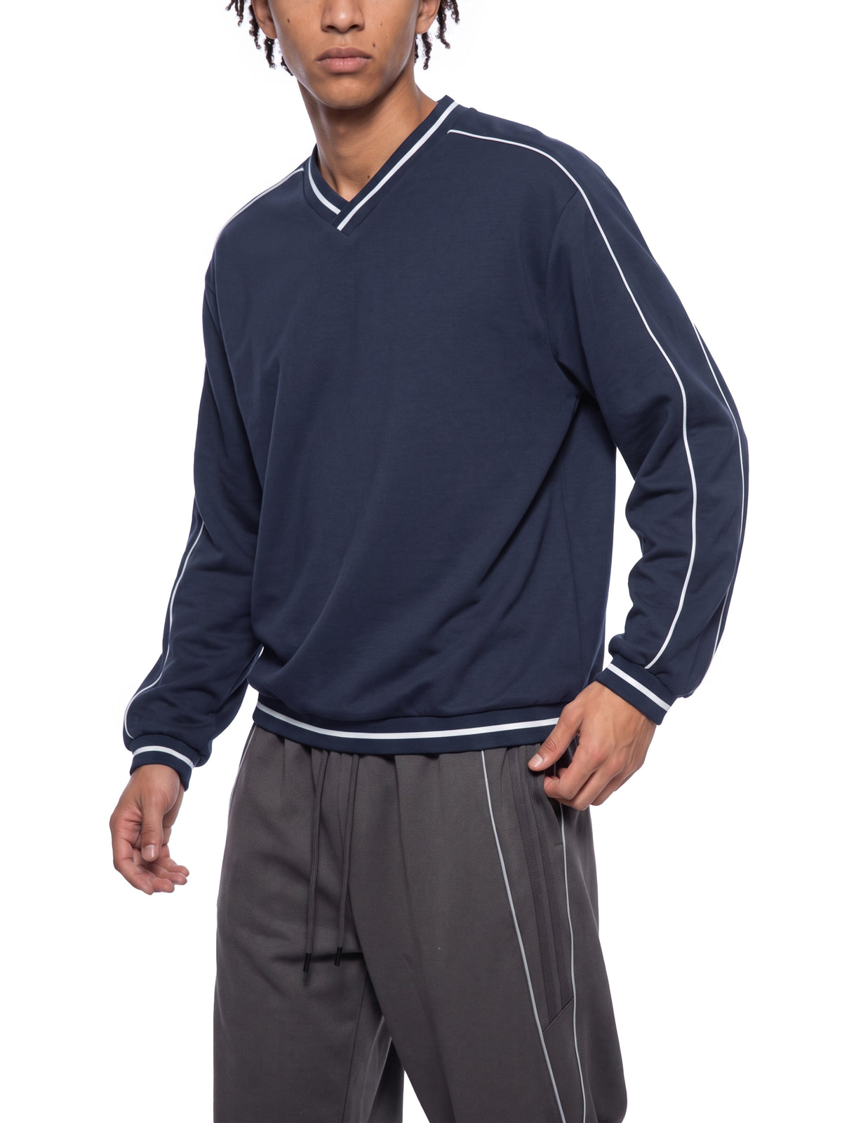 The GFG Heritage Colour Block V-Neck Sweatshirt — Varsity Block