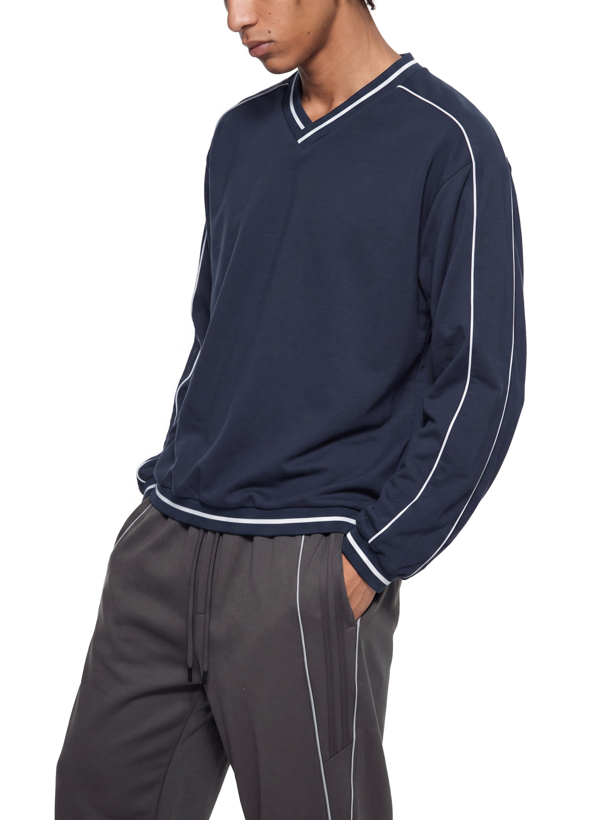 The GFG Heritage Colour Block V-Neck Sweatshirt — Varsity Block