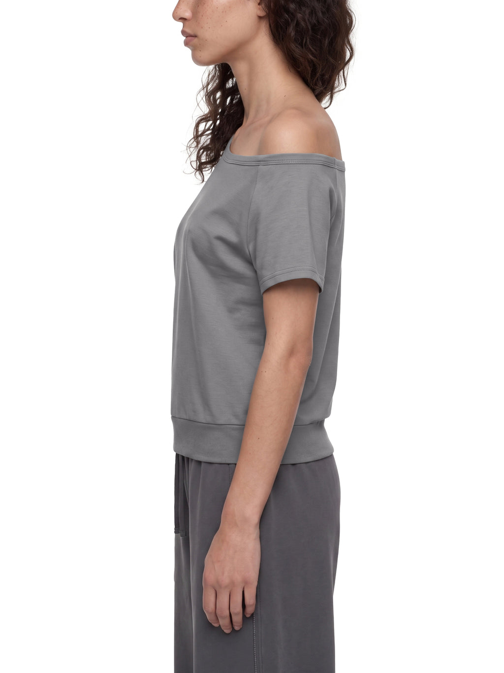 The GFG Heritage Off-the-Shoulder Tee — White Crown