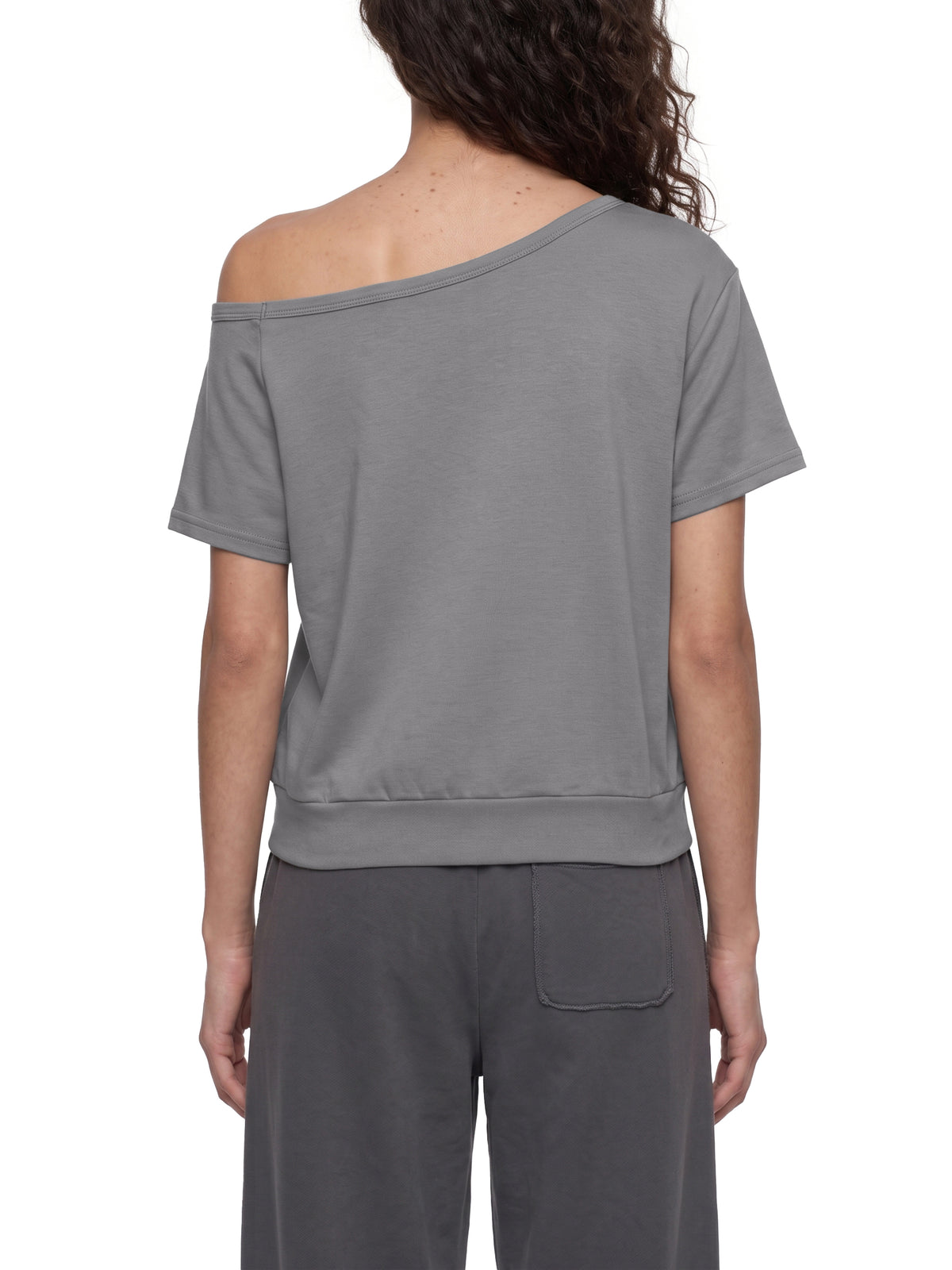 The GFG Heritage Off-the-Shoulder Tee — White Crown