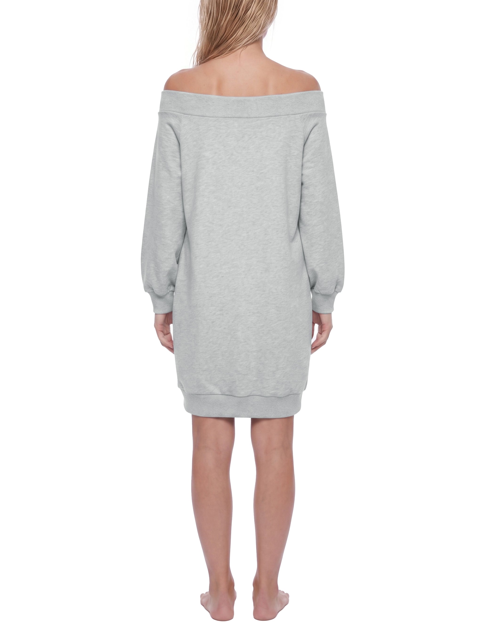 The GFG Heritage Boat-Neck Sweatshirt Dress — Black Crown