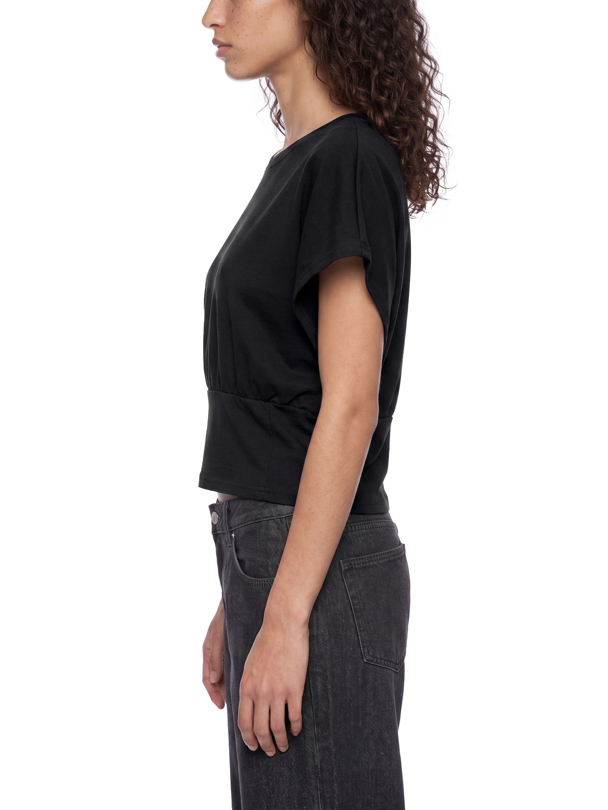 The GFG Heritage Dolman Crop Tee — White Crown