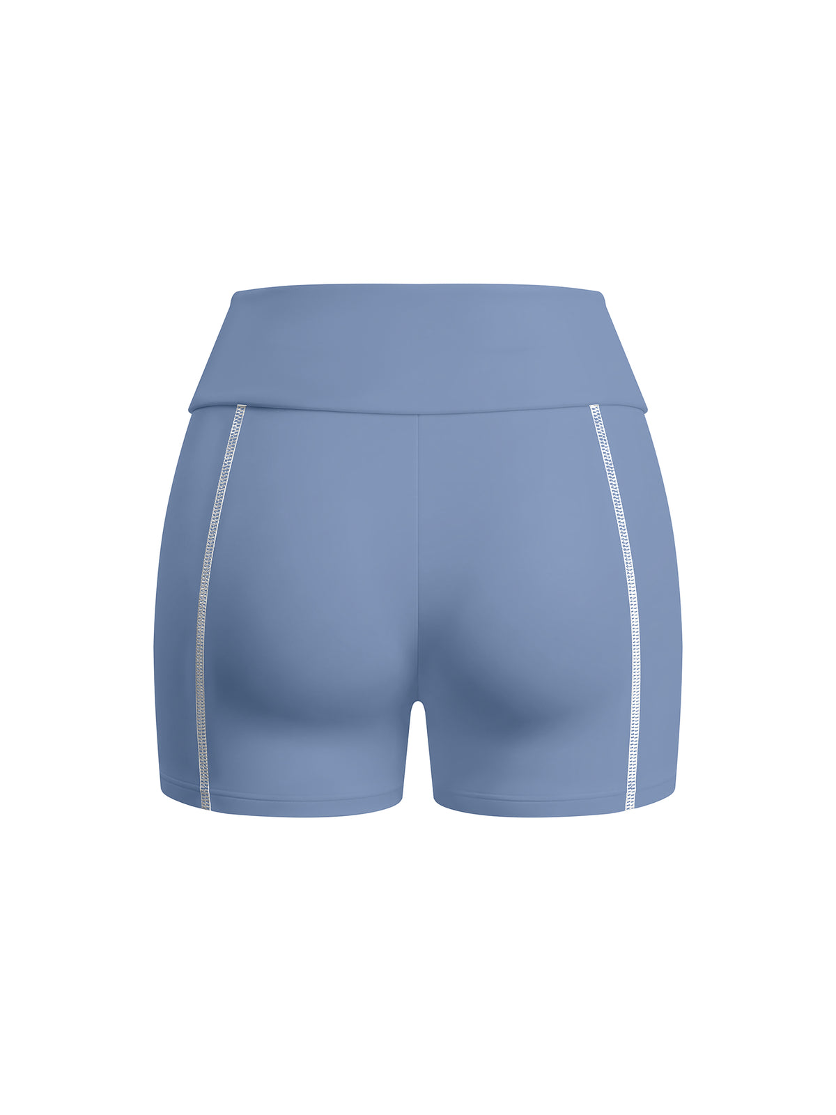 The GFG Heritage Yoga Biker Shorts — White Crown