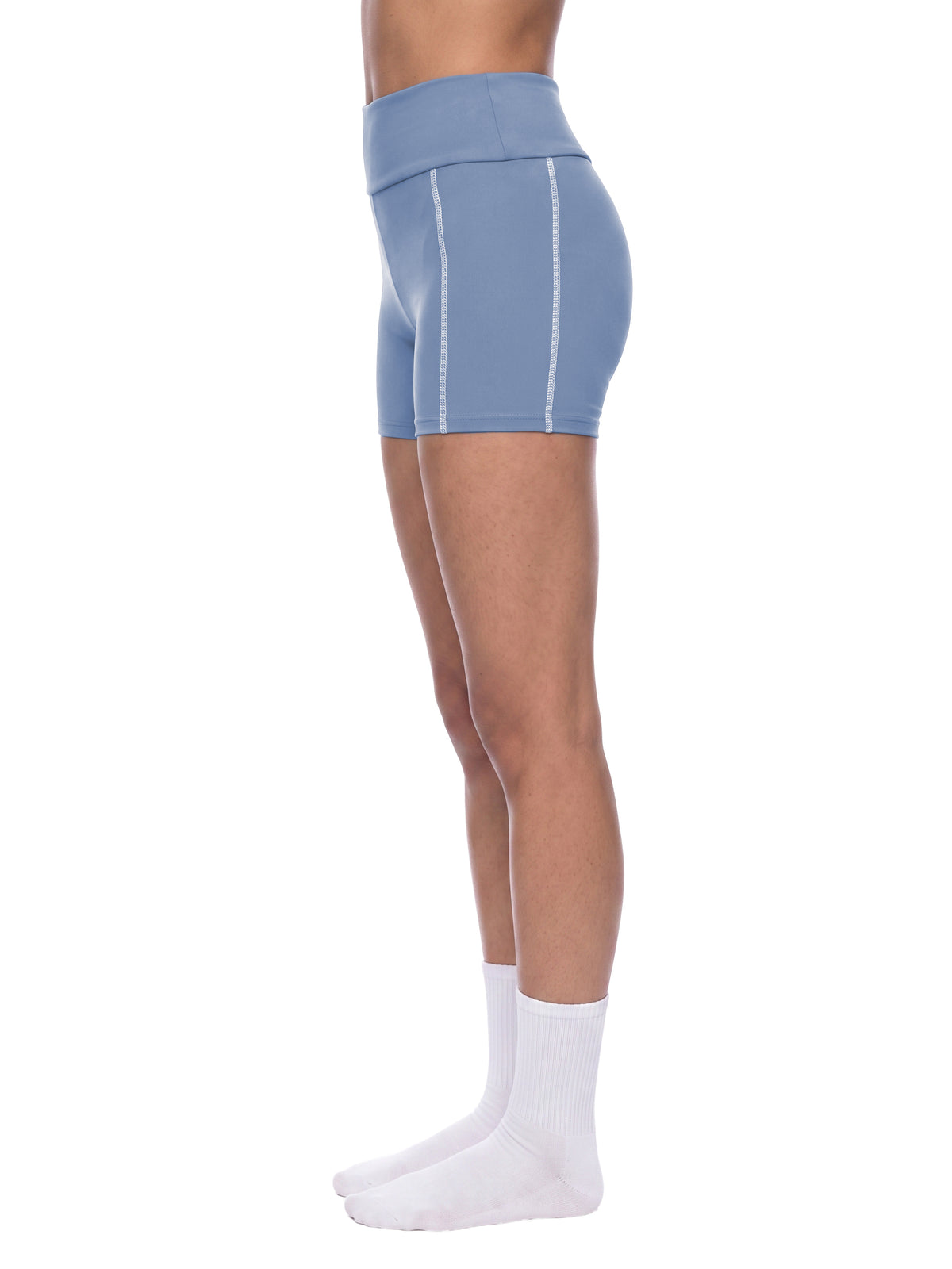 The GFG Heritage Yoga Biker Shorts — Black Crown