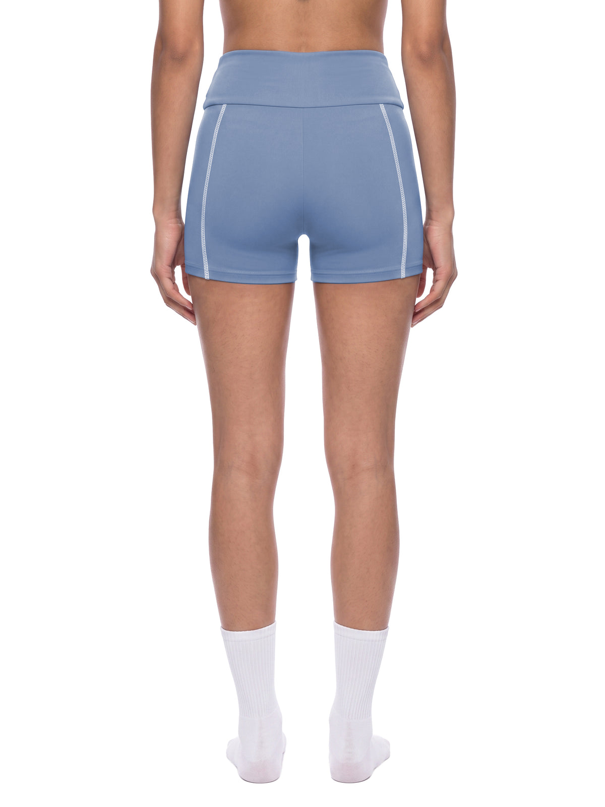 The GFG Heritage Yoga Biker Shorts — Black Crown